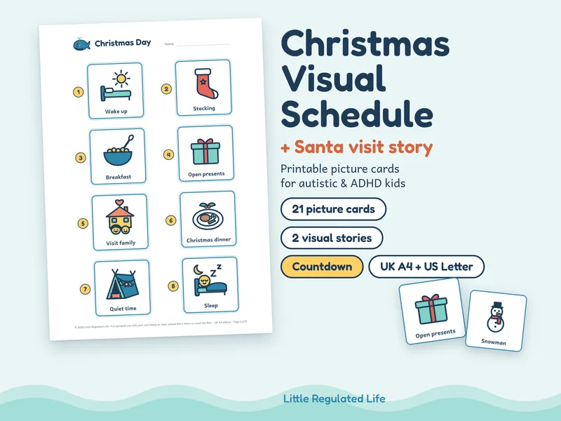 Christmas kit: preview of the printable pages and picture cards